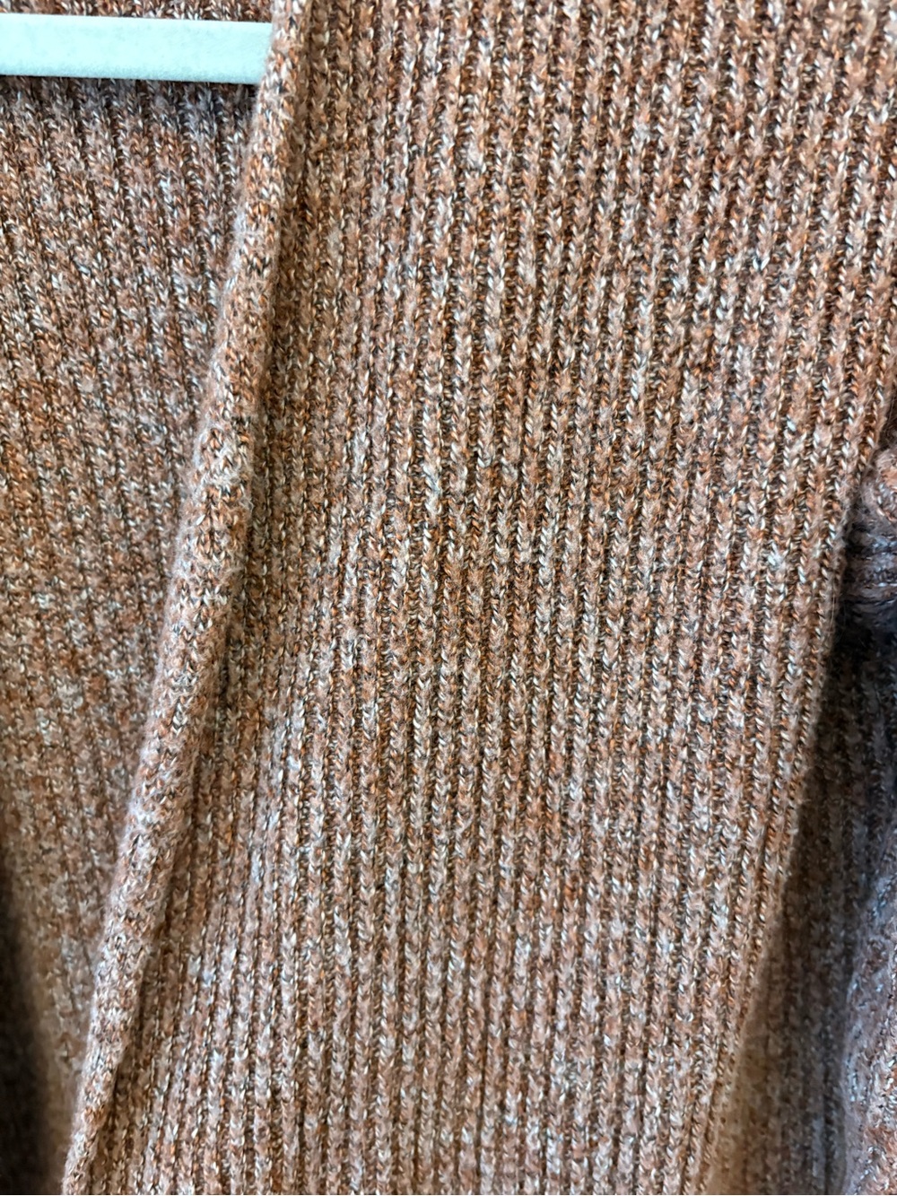 bp Open-Front Ribbed Cardigan in Rust - Picture 2 of 5